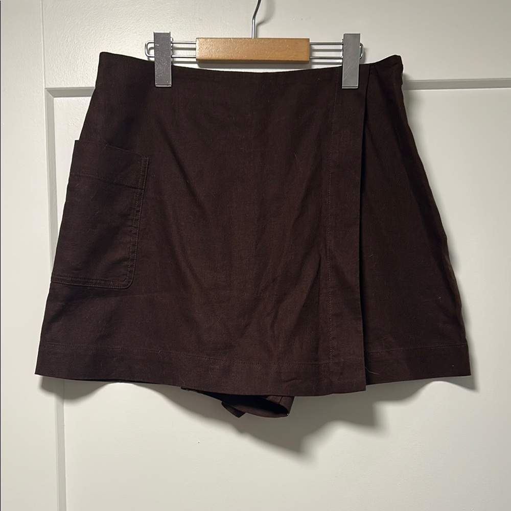 Uniqlo Brown Skort with Pocket M